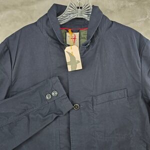 Relwen Flyweight Flex Blazer Mens Small Navy Blue Cotton Stretch Jacket NEW